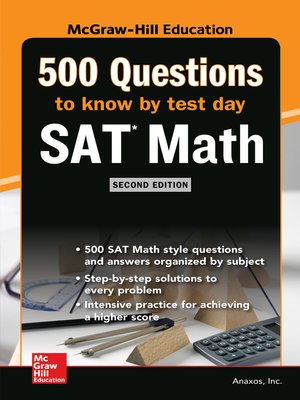 cover image of 500 SAT Math Questions to Know by Test Day